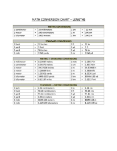 Metric Conversion Chart Printable Metric Conversion Chart Conversion