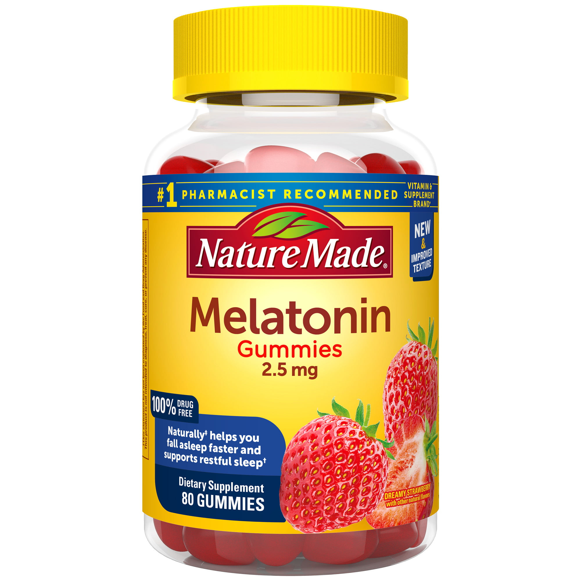 Nature Made Melatonin 2 5 Mg Gummies 80 Count Walmart Walmart